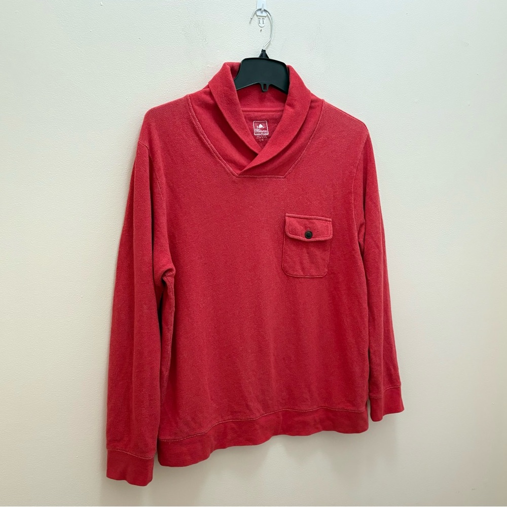 Pendleton Surf Lightweight Red Shawl Collar Sweat… - image 4